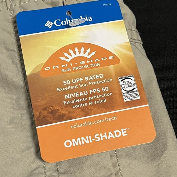Columbia Mens Outdoors Shorts Size 40x11 Beige OMNI SHADE UPF50 Sun Protection - Picture 2 of 12